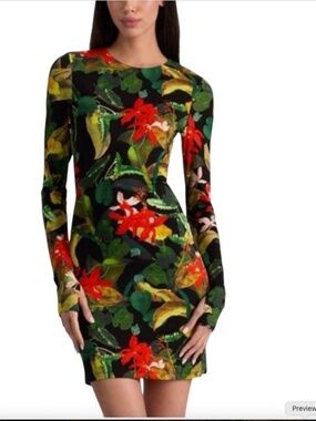 chara vegan leather pleated mini dress ALICE + OLIVIA Chara Vegan Leather Pleated Mini Dress